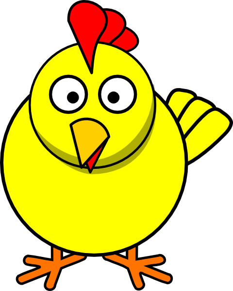 Free Chicken Clipart Images - Yellow Chicken Clipart (480x598), Png Download