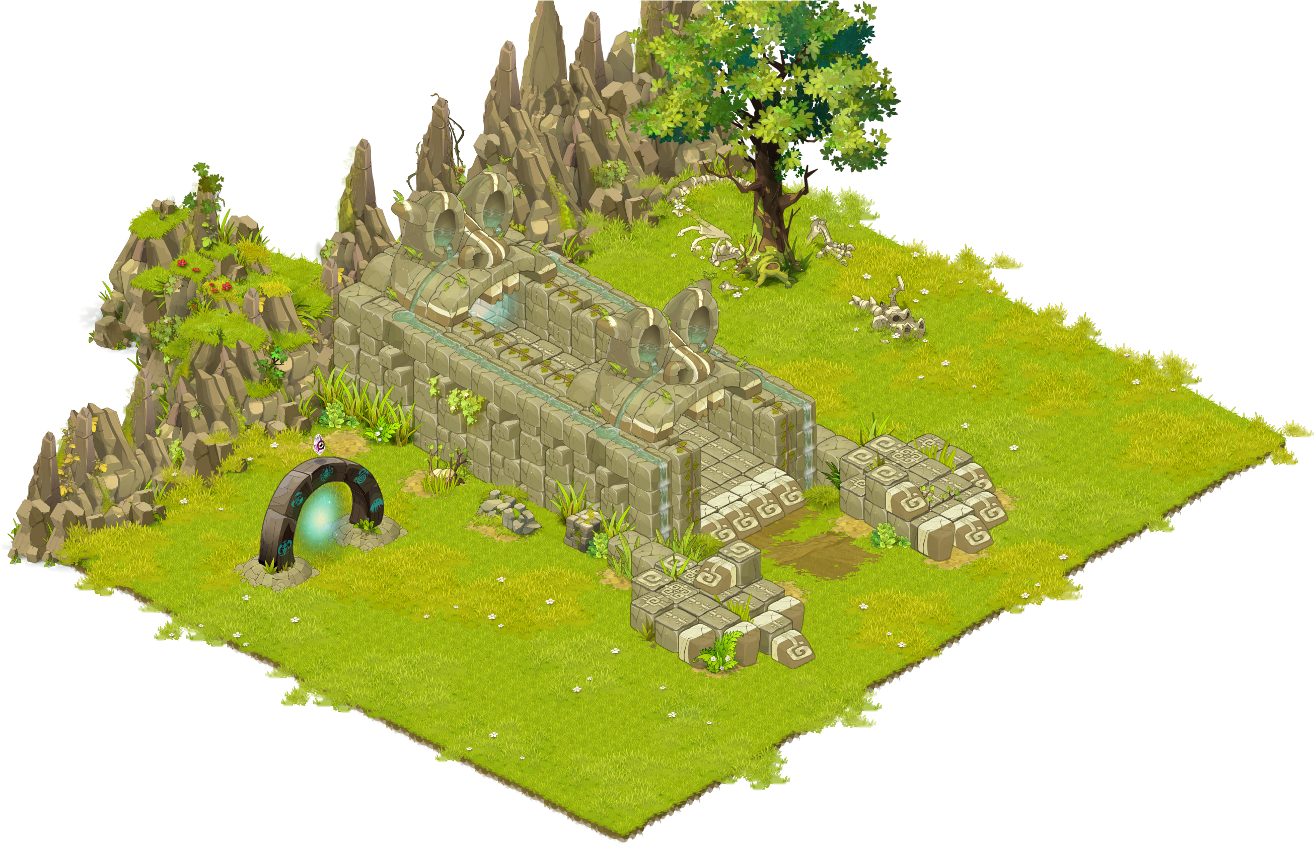 New Donjon By Weequays - Isometric Map Dofus (2630x1676), Png Download
