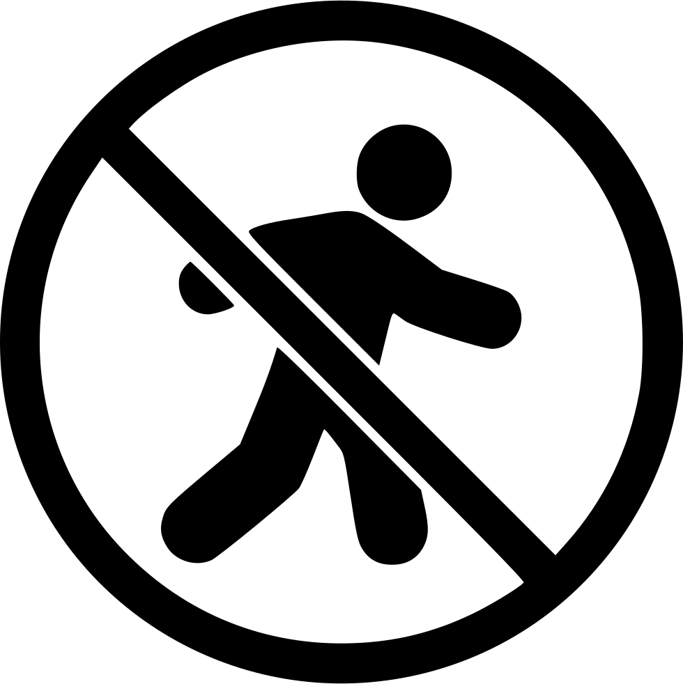 No Pedestrian Crossing Comments - Icon Pedestrian Crossing Png (980x982), Png Download