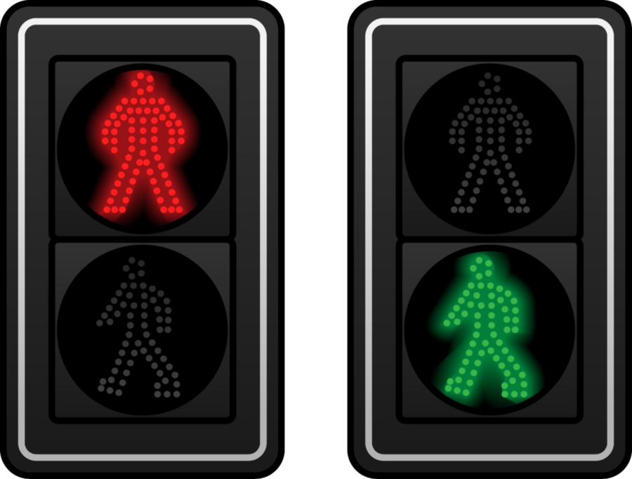 Pedestrian Clipart Traffic Light Pedestrian Crossing - Traffic Light (900x682), Png Download