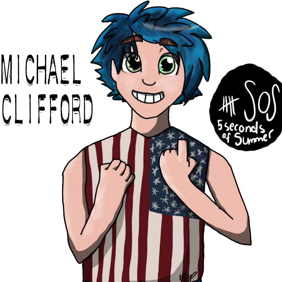 Michael Clfford Fan Art - Art (1000x1000), Png Download
