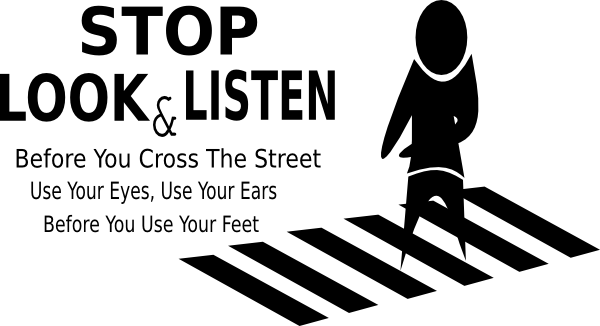 Safe Clipart Pedestrian Safety - Road Safety For Walking (600x326), Png Download