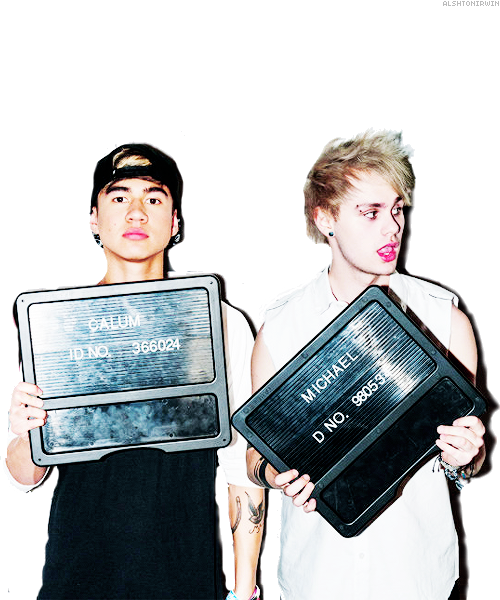 Michael Clifford Name Transparent - Calum Hood And Michael Clifford (500x600), Png Download