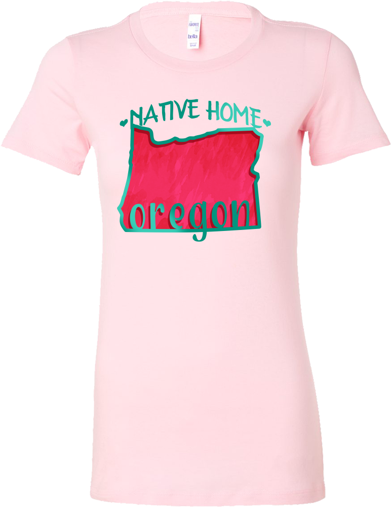 Love Oregon State Native Home Map Outline Souvenir - Active Shirt (1000x1000), Png Download