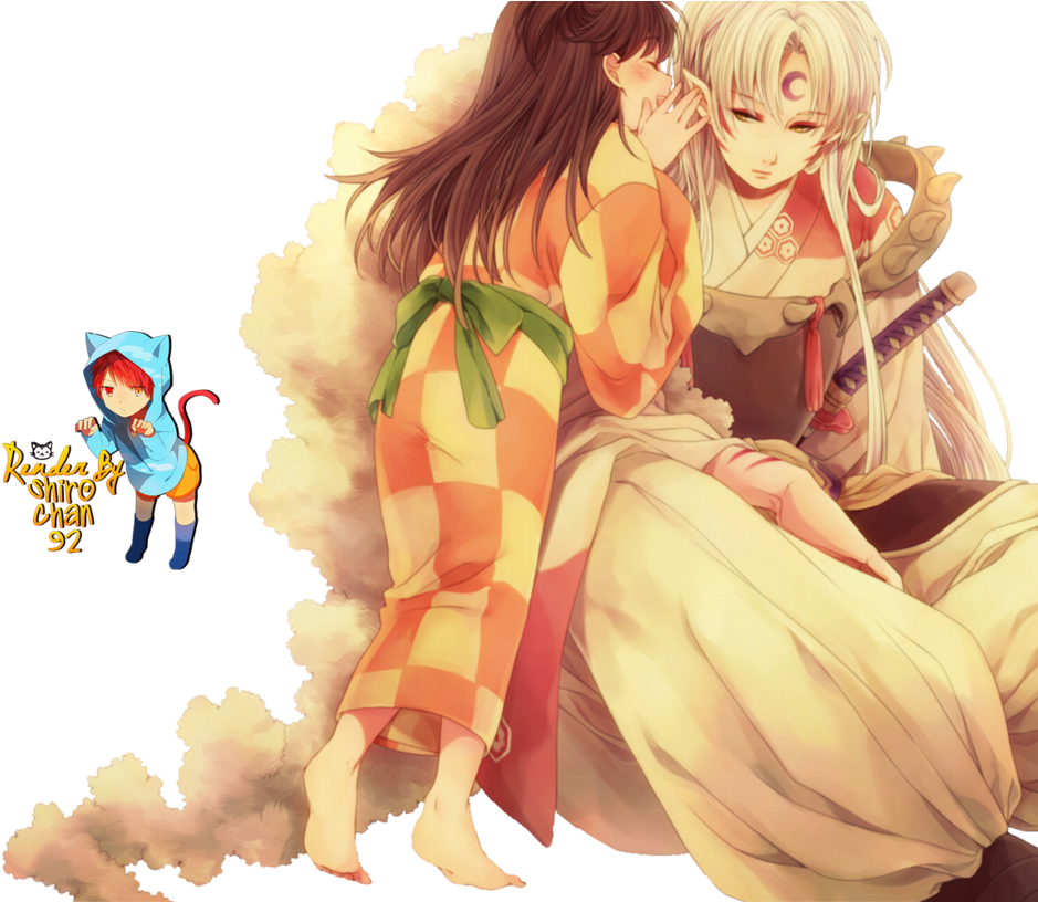 Rin And Sesshomaru - Sesshomaru And Rin Png (980x815), Png Download