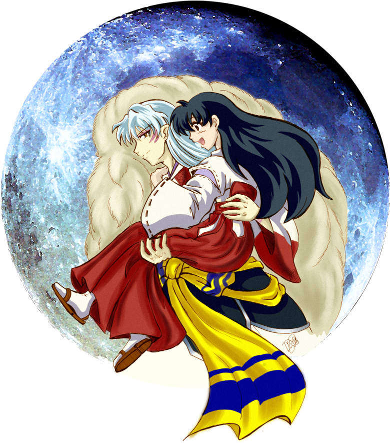 Inuyasha - Sesshomaru Y Kagome Deviantart (796x907), Png Download