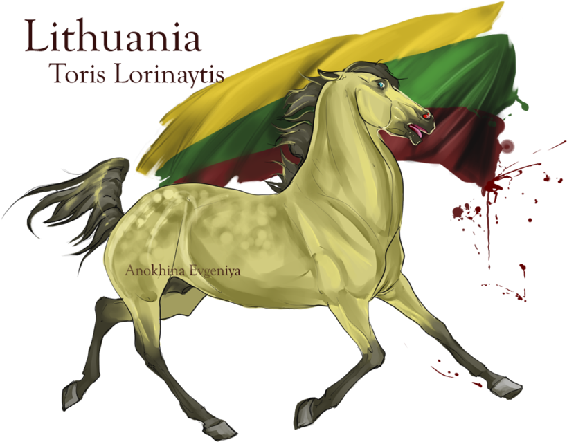 Horse Hetalia - Lithuania - Horse (900x720), Png Download