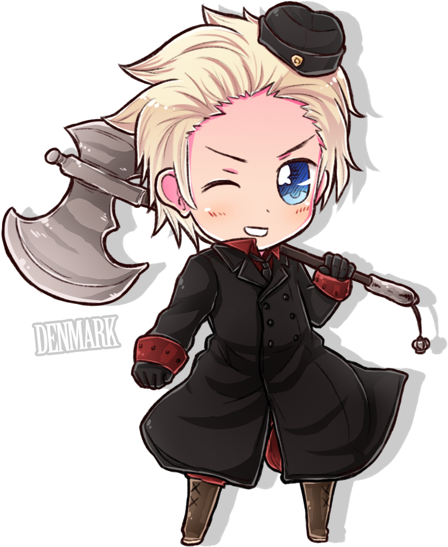 Chibi Series Denmark Say Ran On Deviantart Hetalia - Hetalia Chibi Denmark (964x1124), Png Download