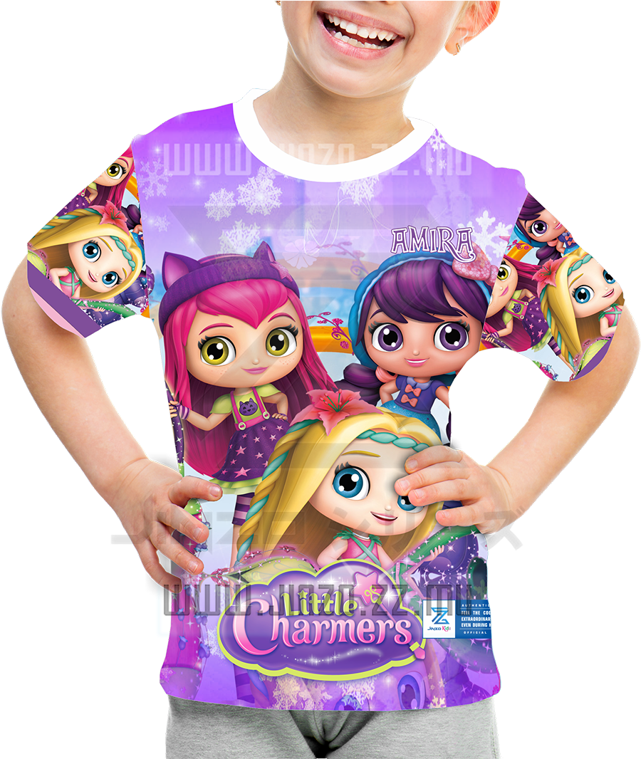 Katalog Jinzo Kids Little Charmers 4 Kaos Anak Little - Little Charmers Tritan Bottle 550ml (950x1065), Png Download
