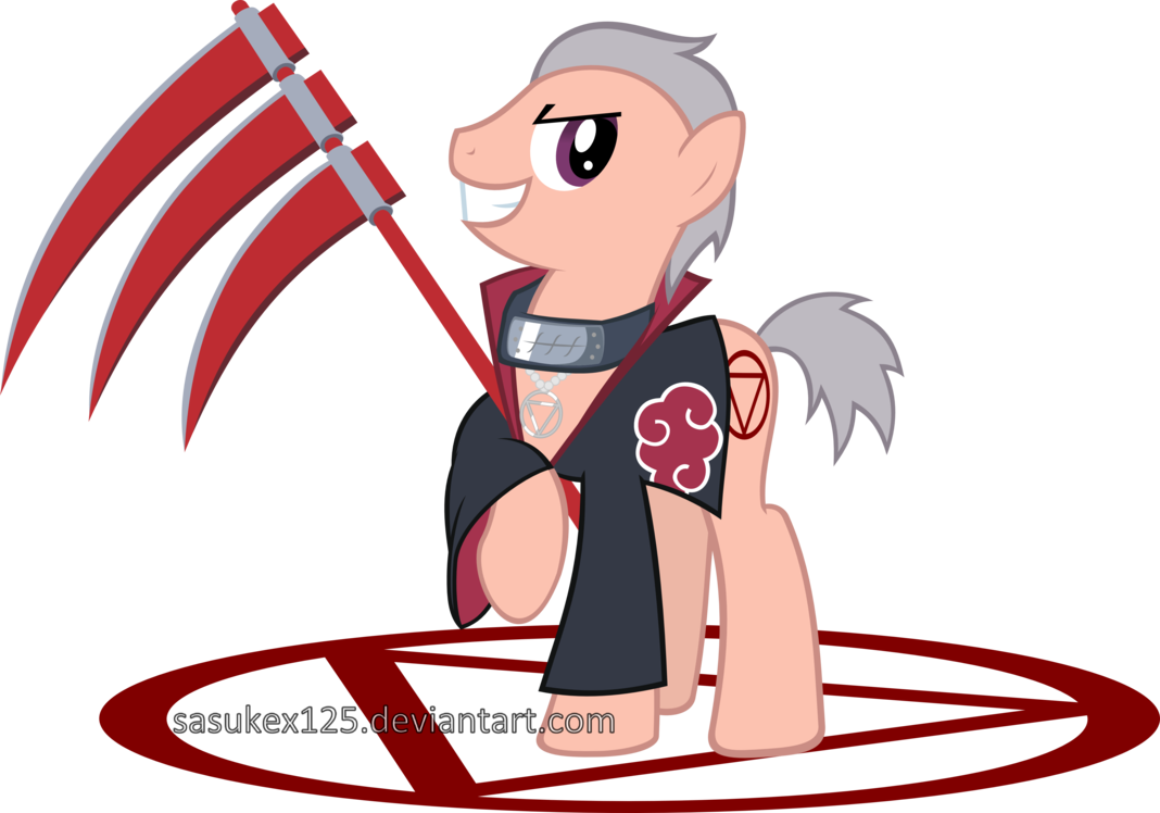 Sasukex125, Hidan, Naruto, Safe, Solo - My Little Pony En Akatsuki (1068x748), Png Download
