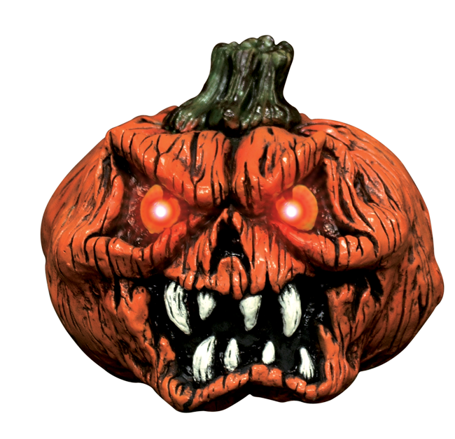 Pvc Evil Pumpkin With Lights - Evil Pumpkin (650x628), Png Download