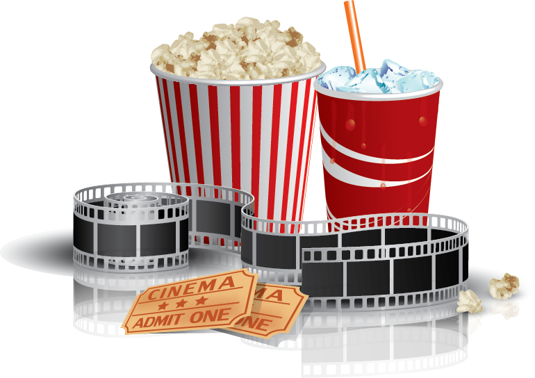 Drive-in Movie Concession Stand - Popcorn Movie Png (770x544), Png Download