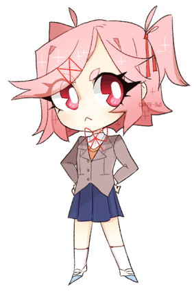 Caffe-0w0 - Doki Doki Literature Club Chibi Yuri Death (305x500), Png Download