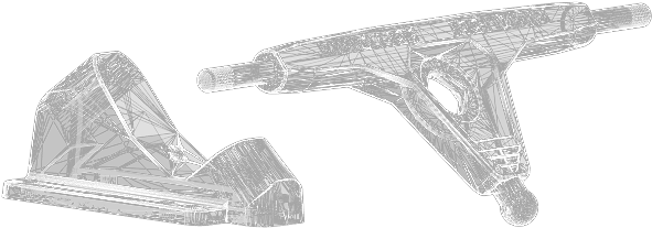 A Closer Look At Mindless Longboard Talisman Trucks - Sketch (640x234), Png Download