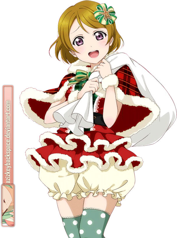 Koizumi Hanayo Love Live Card Render Png Render Idol - Hanayo Love Live Christmas (640x901), Png Download