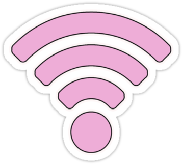 Girly Tumblr Stickers - Stickers Wifi (375x360), Png Download