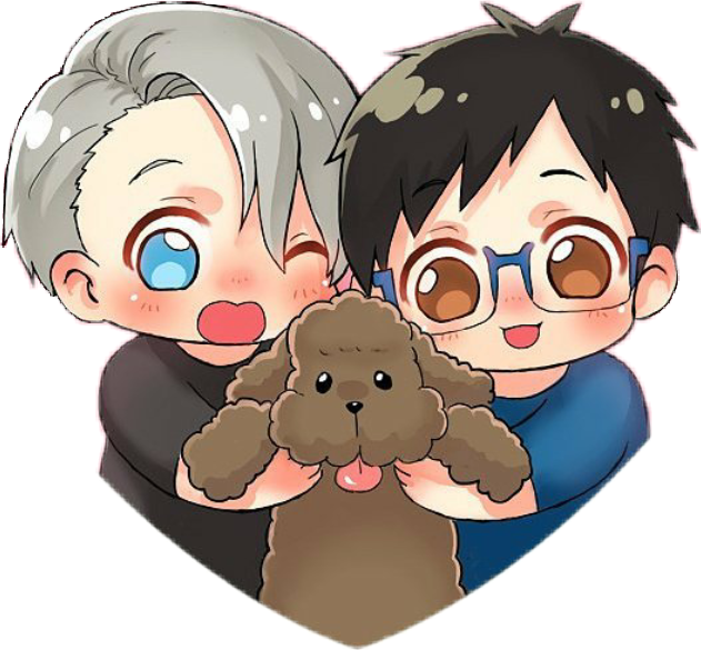 Makkachin Kawaii Cute Yurionice Yuri On Ice Yurikatsuki - Chibi (631x585), Png Download