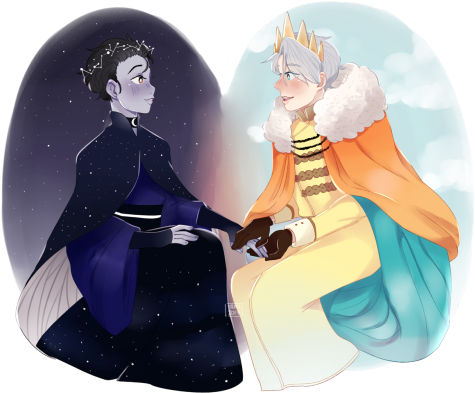 I'm - Yuuri Katsuki Day Night Au (500x404), Png Download