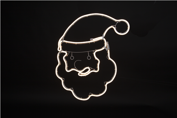 Silhouette Neoled - Julemandshoved Led Dekosilhuet Neoled (600x600), Png Download