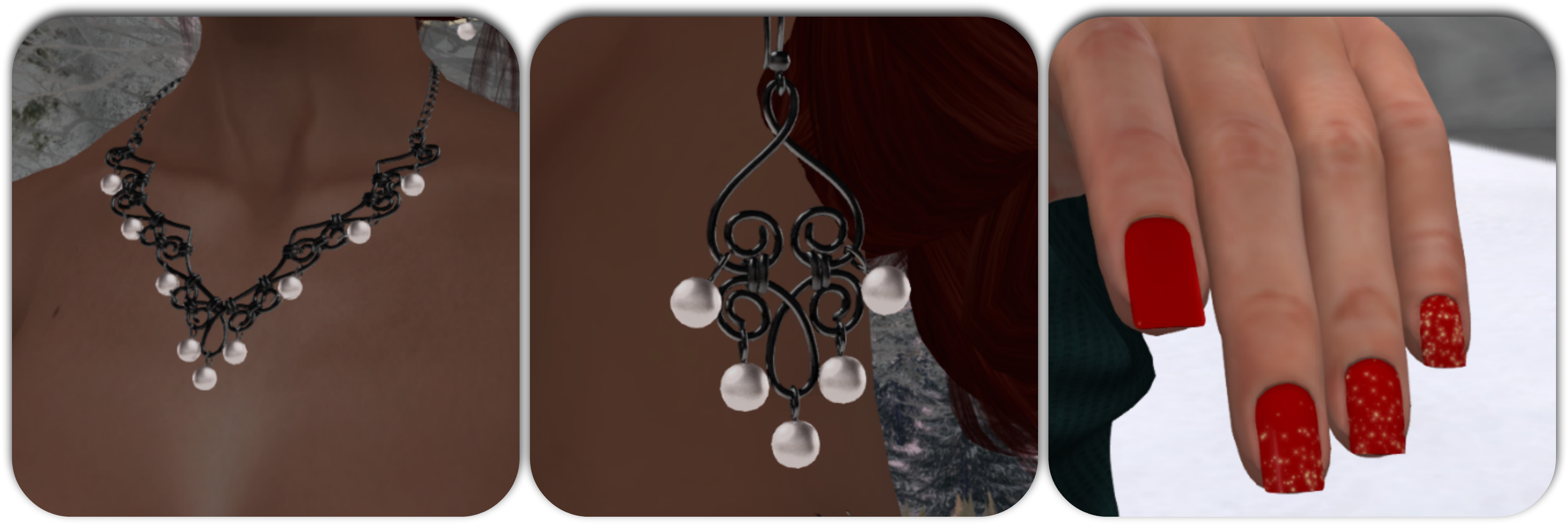 The Christmas Ball1 The Christmas Ball2 - Earrings (3052x1052), Png Download