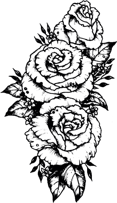 Tumblr Sticker Stickers Flower Flowers Rose Roses Black - Rosas Tattoo Antebraço Desenho (1024x1024), Png Download