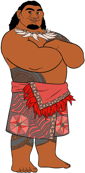 Dancing Chief Tui - Moana Chief Tui Png (322x655), Png Download
