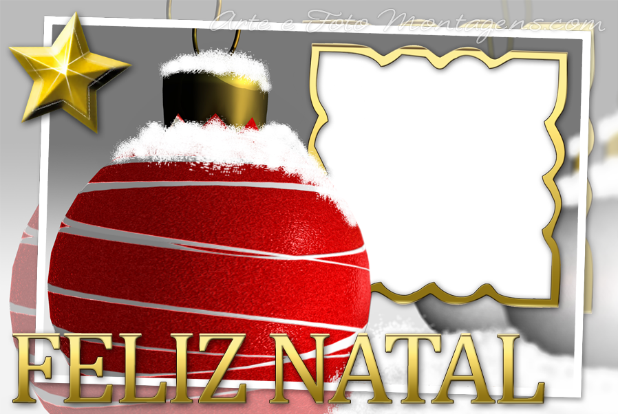 Montagem Para Fotos - Molduras Natal Para Fotoshop (898x602), Png Download