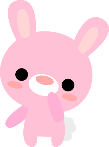 Baby Bunny - Pink Bunny Png (369x500), Png Download