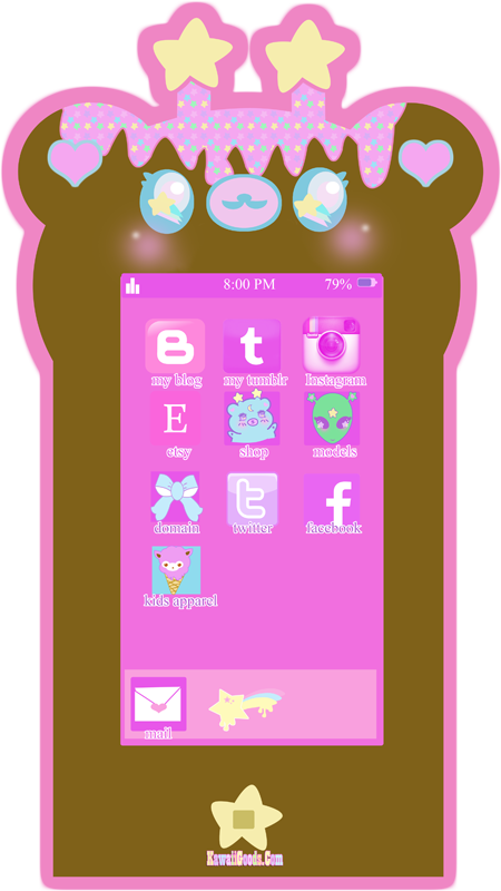 Kawaii Cute Handmade One Of A Kind Accessories, Cute - Donut Care! Bear Donut Button (450x800), Png Download