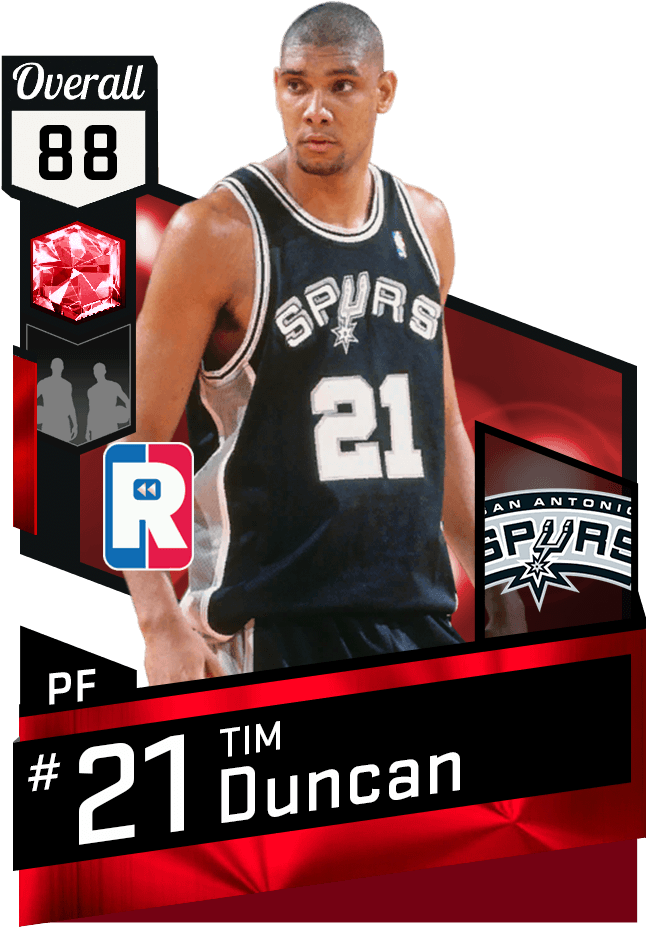 Tim Duncan - Nba 2k17 Tim Duncan (651x941), Png Download