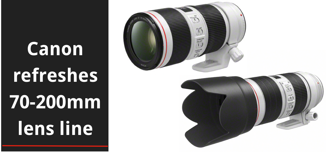 Canon Has Today Announced An Upgrade To Two Of Its - Ef70 200mm F2 8l Is Iii Usm (1124x526), Png Download