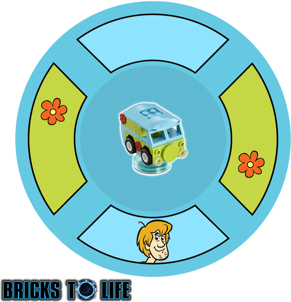 Mystery Machine Tag - Lego Dimension Team Pack-scooby Doo (1000x1000), Png Download