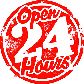 Un Vídeo En Youtube 24 Horas Abierto - Open 24 Hours Logo (350x350), Png Download
