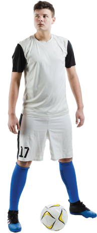 All Players Will Register Individually - High School Soccer Player Png (299x480), Png Download