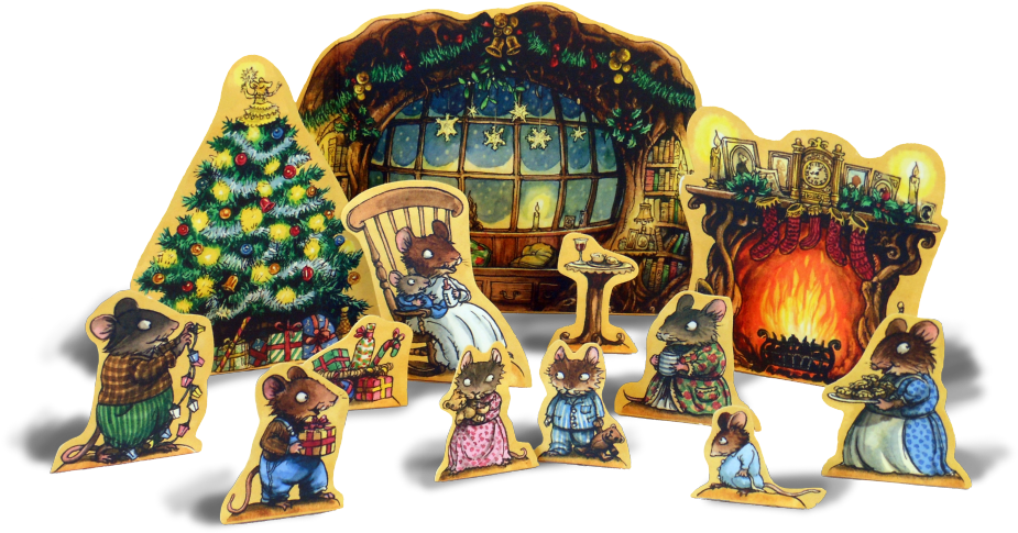 Playrama Mouse Xmas Cutout Print Med - Christmas Day (984x584), Png Download