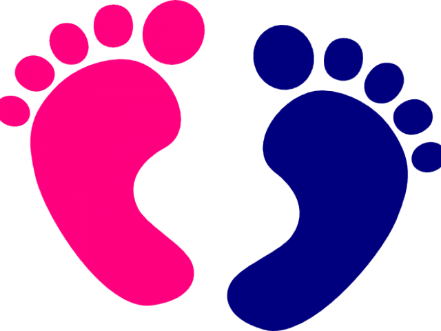 Pink And Blue Feet (640x480), Png Download
