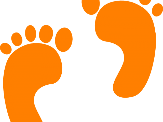 Baby Foot Clipart - Foot Prints Clipart (640x480), Png Download