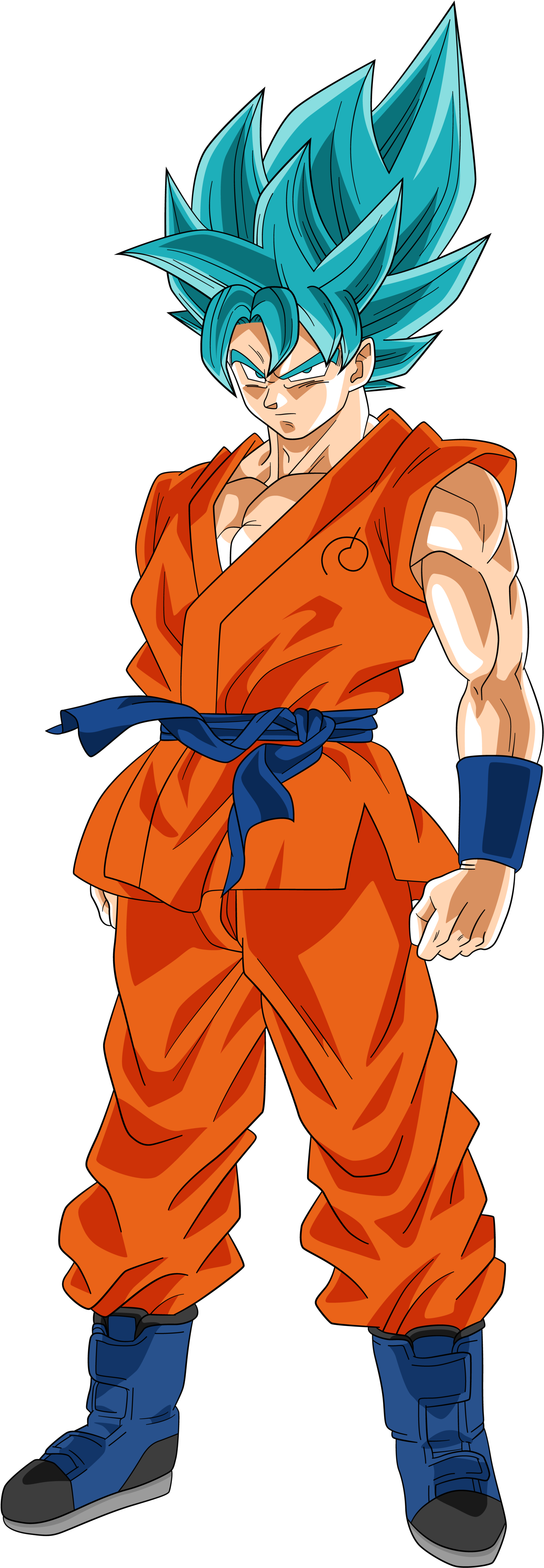 Ssgss Goku Fukkatsu No F By Rayzorblade189-d93gee7 - Son Goku Whis Gi (1600x4435), Png Download