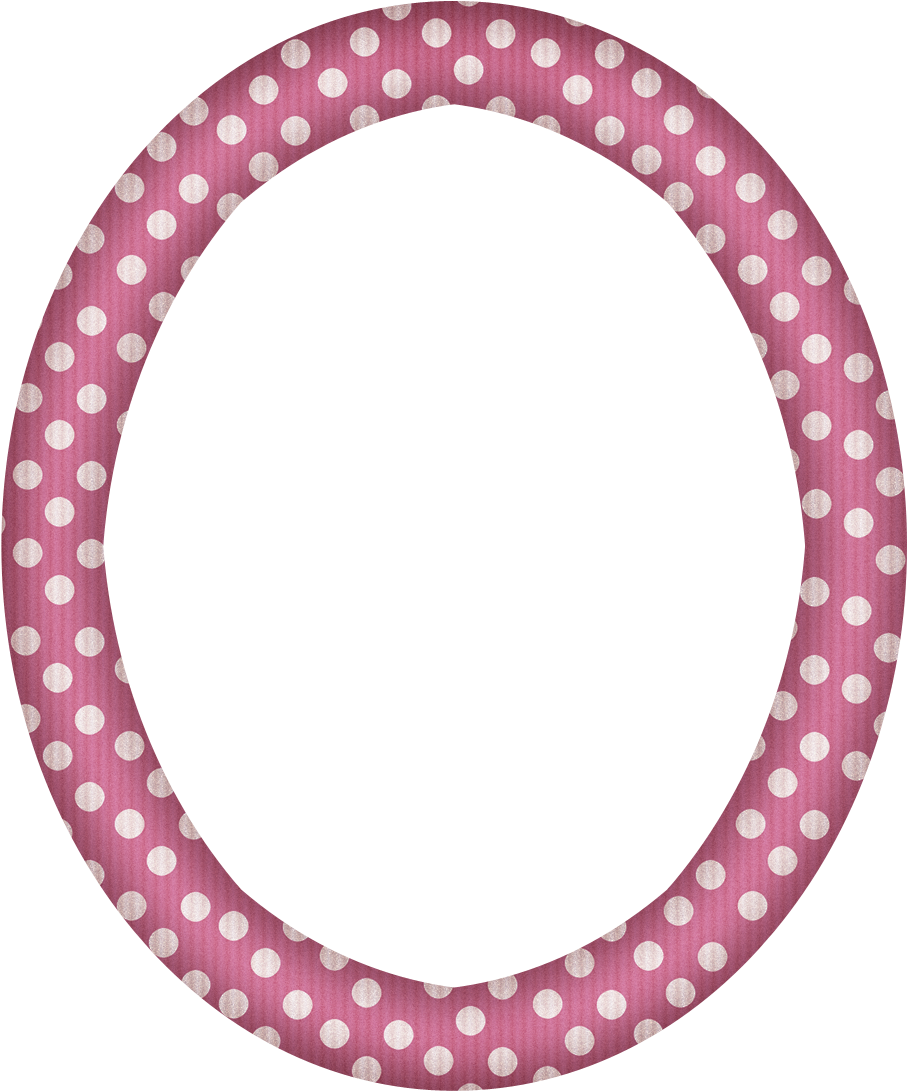 Free Faded Pink Polka Oval Digi Scrapbook Frame - Armored Snake (1200x1200), Png Download