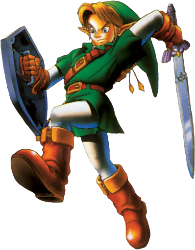 Link Jump Attack (397x520), Png Download