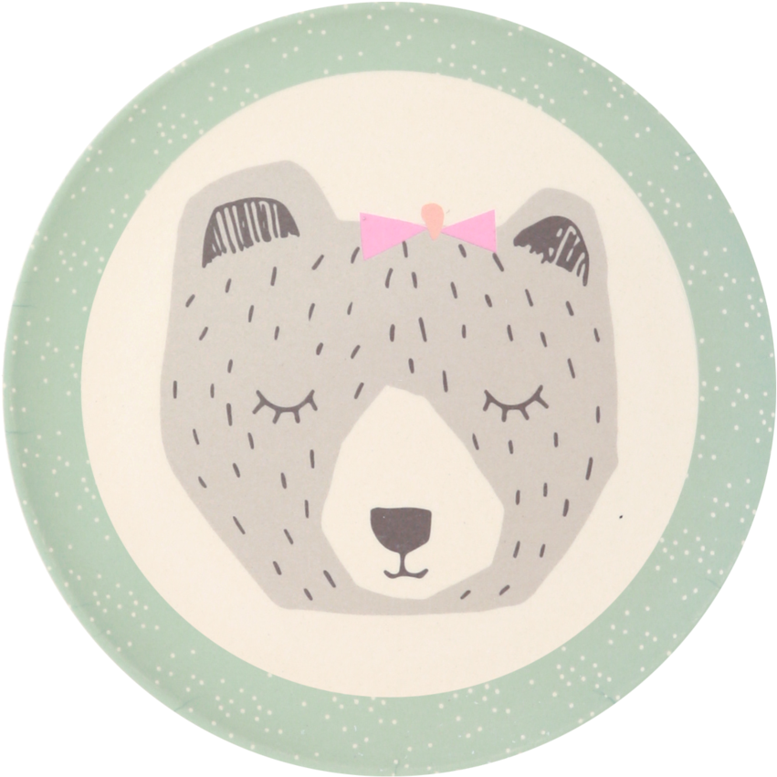 Bamboo Plate - Mama Bear - Plate (1024x1024), Png Download