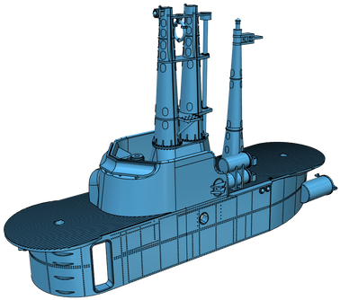 Scale - 1/350 - Uss Balao (498x376), Png Download