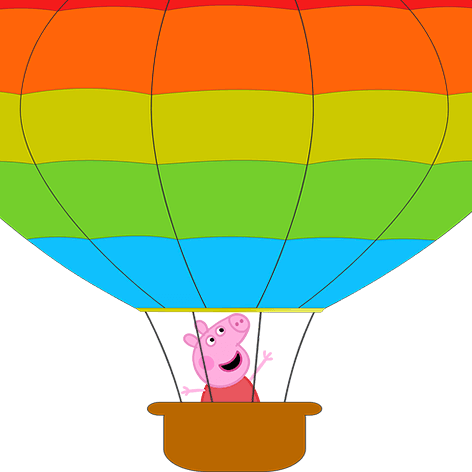 Peppa Pig Balão Png - Balão Peppa Pig Png (472x472), Png Download
