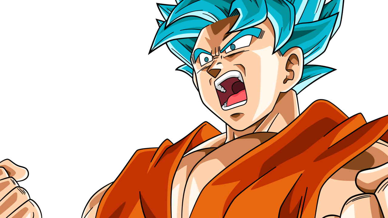 Team Dbs -gauntlet Dig - Supersaiyan Goku Powering Up (1280x720), Png Download