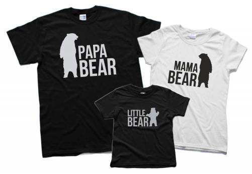 Bear Matching Shirts Family (500x500), Png Download