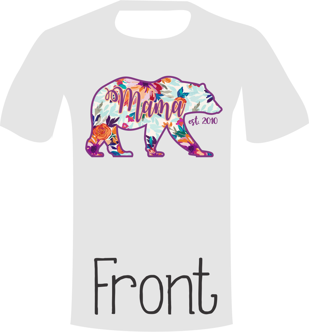 Mama Bear Shirt Grey - Indian Elephant (1042x1120), Png Download