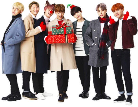 Christmas With Bts (500x385), Png Download