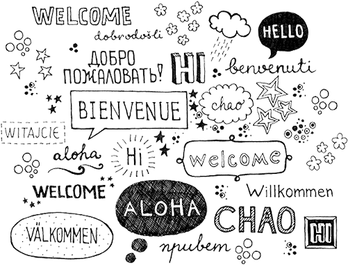 Languages - Begrüßungen In Verschiedenen Sprachen (600x400), Png Download