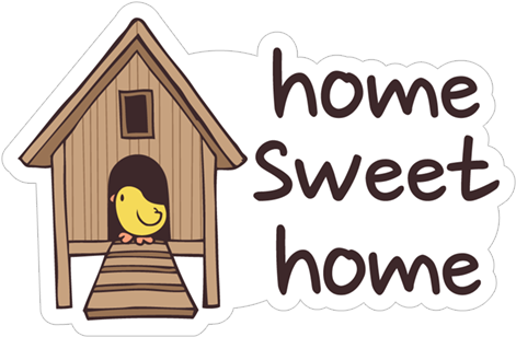Home Sweet Home - Wandtattoo Minisophie Mit Huhn (490x317), Png Download