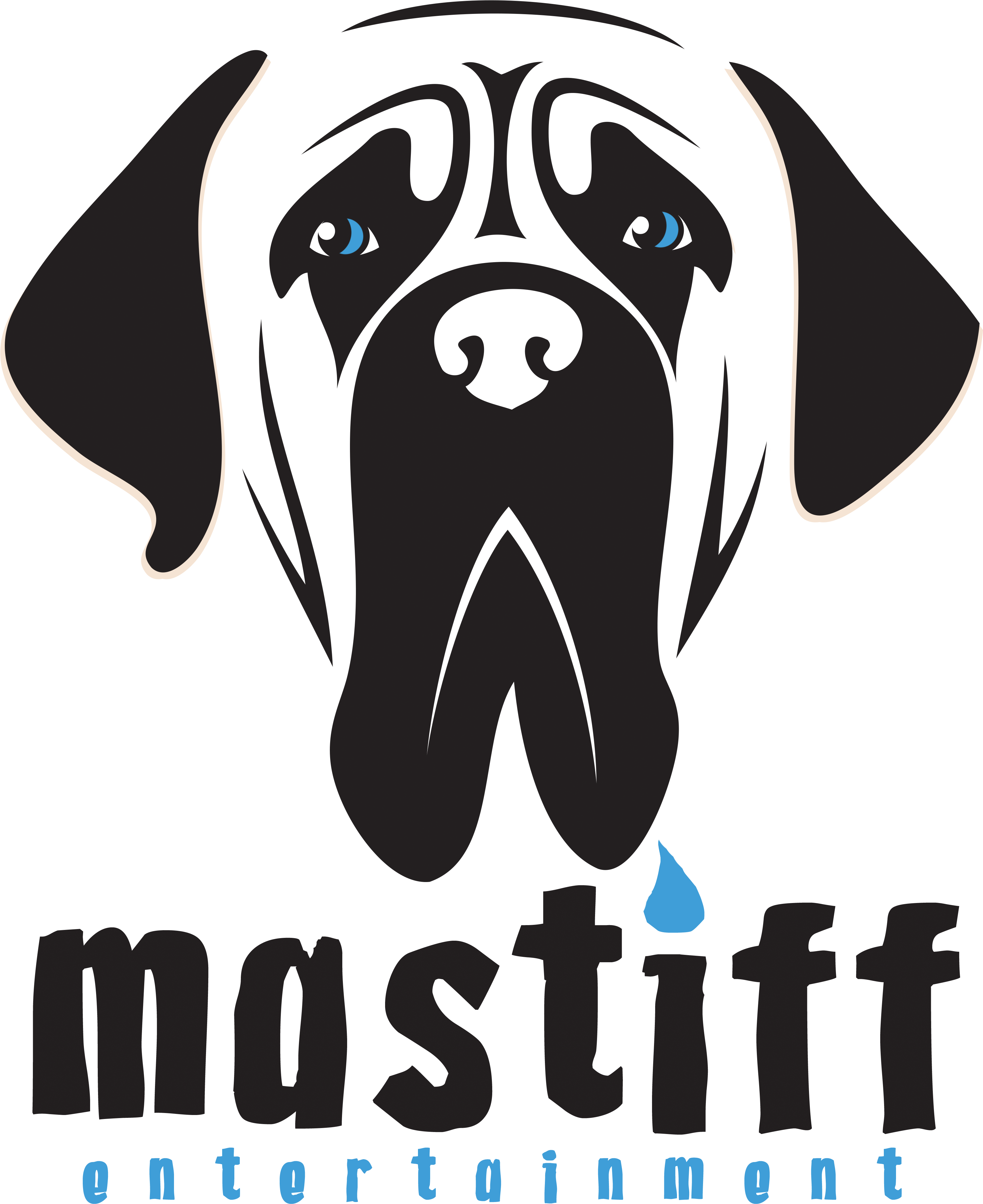 Mastiff Entertainment - English Mastiff Face Black And White (4500x4500), Png Download